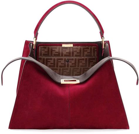 red peekaboo fendi|Fendi peekaboo suede.